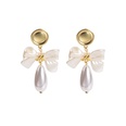 fashion retro bow pearl drop earrings simple alloy drop earringspicture12